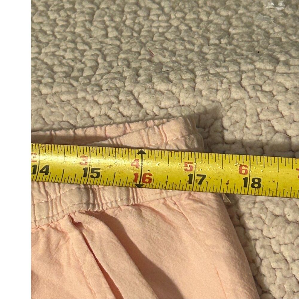 Beachy Coquette Pastel Pink Linen Capris Grandmacore L - Picture 4 of 6
